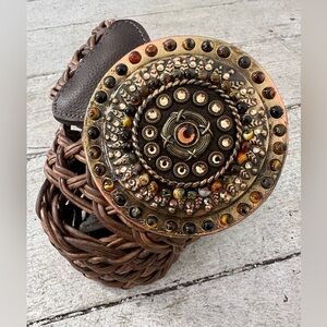 Leather Rock Y2K Western Bling Chunky Statement Cowgirl Belt
